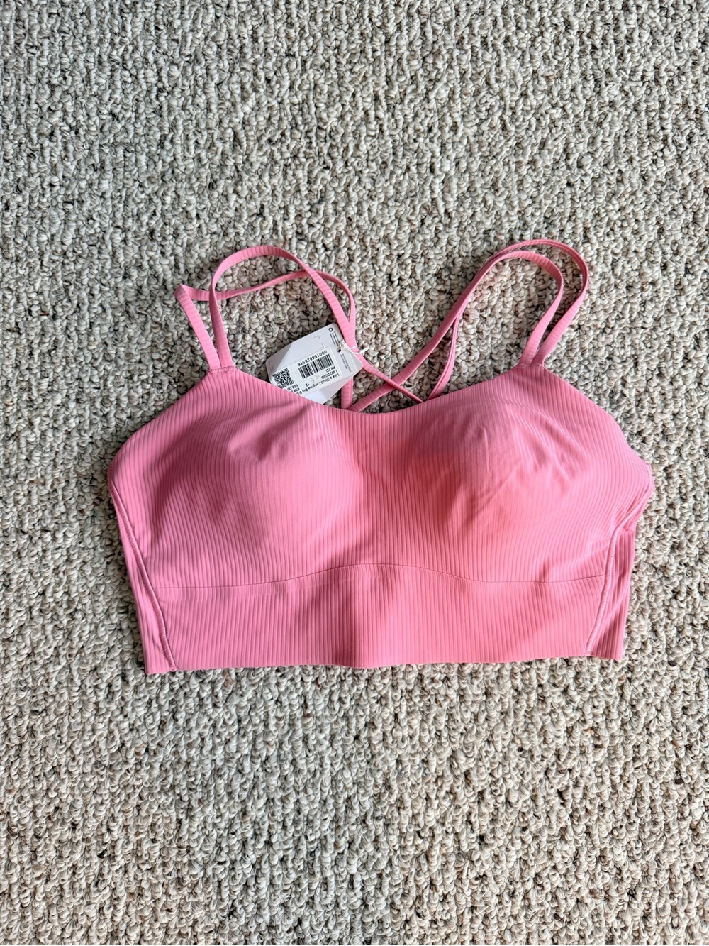 💥 Lululemon Size 12 Like a Cloud Longline Ribbed Bra in PKTD - NWT
